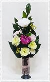 【仏花倶楽部®】のプリザーブドフラワー仏花：B073M6B6SX 　　【size S】
