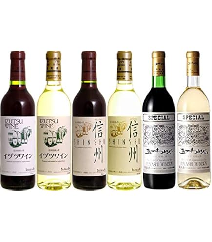 Amazon.co.jp: 【国産ぶどう100%】気軽に楽しみたい 日本ワイン 赤白 6