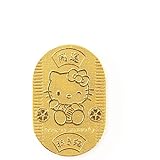 [ハローキティ] Hello Kitty 純金小判 24金小判 3g 開運小判 招き猫(22×14㎜) JKBKT 103