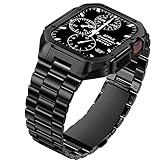 【2023改良モデル】 コンパチブル Apple Watch バンド ステンレスケースバンド 一体型 Apple Watch Series 