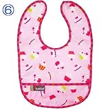 クーシーズ/Kushies ウォータープルーフ タフタ ビブ [Kushiesbib] (6.ピンクカップケーキ)