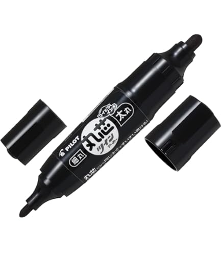 Amazon | パイロット 油性ペン ツインマーカー 細字・太字 ブラック 10