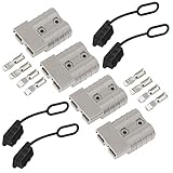 GTIWUNG 50A 600V 電源コネクター フォークリフト コネクター バッテリークイックコネクト切断電気プラグ イックディスコネクト、キャンピングカー、キャラバン、キャンピングカー、ボート用 灰色