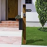 三協アルミ　機能ポール　コレット　1型　プラン2　KPC　＊表札はネームシールとなります　『機能門柱　機能ポール』 　アンティークウォールナット