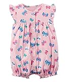 Plus Nao(プラスナオ) カバーオール ロンパース 半袖 前開き ボタン ベビー服 ボディスーツ ウイングスリーブ 春 夏 リボン 総柄 おしゃれ 9M 5931
