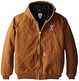 NCAAテキサスTechレッドRaiders Boy 's Quilted Flannel Lined Sandstone Active Jacket ブラウン