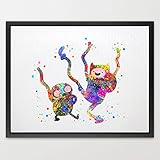 Dignovel Studios 13X19 Jake and Finn Adventure Time Watercolor illustration Art Print Friendship Quo