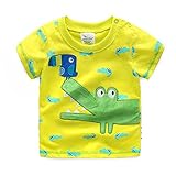 【SEBLES】ベビー 赤ちゃん 男の子 女の子 ユニセックス 半袖 Tシャツ プリント カラフル キャラクター ロゴ 春 夏 ラウンドネック コットン 綿 ナチュラル キッズ(タイプA,105cm)