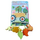 Jollybaby ベビーバンパー 布の絵本 動物いっぱい 怪我から保護 リバーシブル 10面 かわいい (動物園)