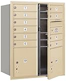 Salsbury Industries 3710da-10sfu 4 C水平メールボックス、砂岩