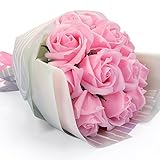 Yobansa 造花 フレグランス ソープフラワー プレゼント 花束 石鹸 薔薇 枯れない 花 バラ ブーケ プレゼント 結婚祝い 誕生日 母の日 父の日 定年祝い 還暦祝い 新築祝い 送別会 メッセ