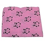 Bambino Land Muslin Swaddle Blanket – Solid Printed (ライラックパンダ)