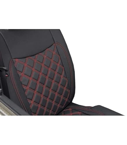 Amazon | ハイエース シートカバー S GL フロントのみ レッドステッチ