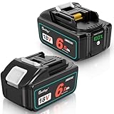 Waitley マキタ 互換バッテリー 18V BL1860 6.0Ah 2個 過放電カットオフ LED残量表示 PSE認証済