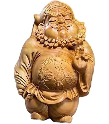 Amazon.co.jp: 木彫り 鍾馗様【鍾馗○鎮宅聖君】10cm 高級天然ツゲ