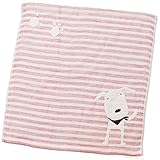 今治タオル PONちゃん ボーダー セルビエ (ハンドタオル, ピンク)