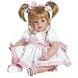 輸入アドラベビードール赤ちゃんリアル Adora Cuddly & Weighted 20" Toddler Doll "Happy Birthday Baby" on Eyelet Dress wi