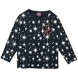 RUSK GIRL(ラスクガール) 天竺キラキラ柄長袖Tシャツ 110cm/BLACK NO.P-3511-50