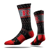 Rutgers Scarlet Knights Strideline Strappedフィット2.0 Socks – ブラックScarlet Knight