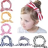 ahyuan赤ちゃん女の子幼児用最新ターバンヘアバンド少女の柔らかいヘッドバンドwith Bows 8pcs US サイズ: L