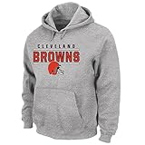 NFL Cleveland Brownsユニセックスポリヘザープルオーバーフーディ、heathergrey、XLT