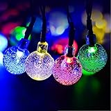 Outdoor Solar String Lights, with Waterproof crystal LED ball to decorate Patio, Home Yard , Garden 