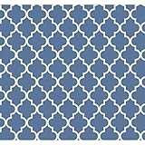 York Wallcoverings ER8201 Waverly Cottage Buzzing Around Trellis Wallpaper, Azure Blue/Swan White/St