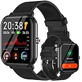 スマートウォッチ 【1.7インチ大画面&フルタッチスクリーン】腕時計 活動量計 歩数計 多種類文字盤 24種類運動モード 天気予報 Line