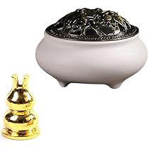 陶器製 香炉 蓋付き 箱つき Amazon.co.jp: 丸型香炉 お香立て陶器蓋付き 蓋付き 難燃綿と