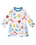 子供カジュアルドレス 女の子ナイトガウン 綿100％ ロングＴシャツ ワンピース シェルのスタイル 長袖パジャマ 2-7歳用 (3歳(85cm))