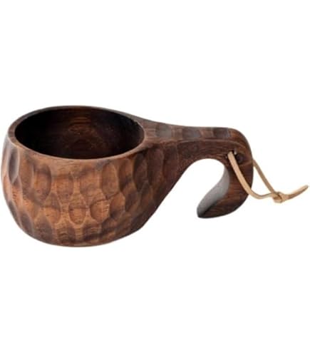 Amazon.co.jp: ポータブル木製カップ、ーカップ用手作り天然木 木製