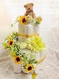 おむつケーキ　2段　出産祝い　男女兼用　人気商品　結婚祝　　Sunflower