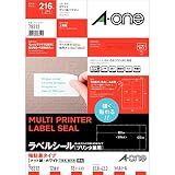 エーワン ラベルシール プリンタ兼用強粘着タイプA4 12面 18シート