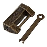 BQLZR Bronzy 2 cmアンティーク装飾Miniラッチジュエリーシガーボックス留め金ロックパッドロックキー付き