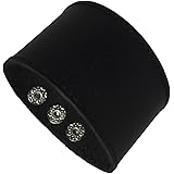 Making up Men's Black Brown White Leather Bracelet Single Layer Wristband Cuff Bangle,Length:21.9cm