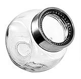 ガラスFood Storage Jar withステンレススチール日付ダイヤルLid – For Dry Foods、パスタ、クッキー、キャンディ& More – 1735 ML ( 58oz )