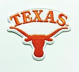 Texas Longhorns Iron on Ncaaスポーツパッチ刺繍Iron on帽子ジャケットパーカーバックパックギフトに理想的/ 7.5 CM ( W ) X 6 cm ( H )。。。