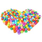 eocusunパックの50個2.5 "カラフルなフタル酸フリーPBA Free Crush ProofプラスチックBall Pit Balls for Kids、8明るい色で再利用可能なメッシュストレ