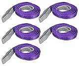 SEIKOH スリングベルト 5本セット 2m 幅25mm 使用荷重800kg ナイロンスリング 吊上げ 牽引
