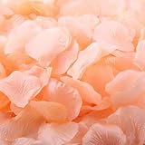 Zehui人工シルクローズフラワーのシミュレーション花びら花びらウェディングパーティー表花瓶床デコレーション(パープルホワイト1000pcs )