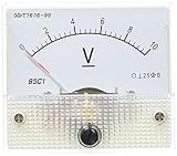 uxcell 直流電圧計　アナログ電圧計　アナログボルト　パネルメーターゲージ　85C1 DC 0-10V　長方形