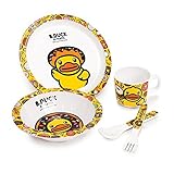 B.Duck Kids Tableware (Set of 5) [並行輸入品]