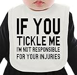 If You Tickle Me Funny Slogan ネクタイを有する有機ビブ Medium