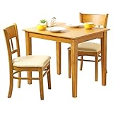 ダイニングテーブルセット 2人用 マーチ 3点セット 85×65cm ライトブラウン