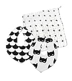 【Lilie】 ベビー スタイ ビブ コットン 柔らかい 2枚セット ガーゼタオル 付き ベビー(ヒーロー×スケイル)