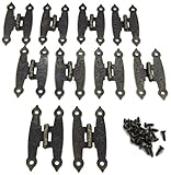 phalatina アンティーク 蝶番 丁番 兆番 ドア 扉 固定 金具 建築 金物 交換 クラシック モダン 北欧 選べる 個数 DIY (１０個セット)