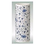 花瓶 染付唐草 8号 [R10xH23] 供養 お盆 お彼岸 仏具