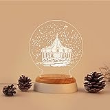 Pawaca　3D　ナイトライト　4in1多機能　目に優しい　LED小夜灯 アロマ機能　 充電スタンド　夜間照明 空気浄化　お子供やお年寄りに最適　 回転木马