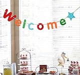 Dream Gate! ガーランド 誕生日パーティー ペーパー 飾り バナー デコレーション 文字 パーティー バースデー プレゼント (Welcome/カラフル)