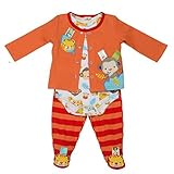 Taggies Baby Boy Tiger Tales Monkey 3個入り新生児用品一式( 3ヶ月)